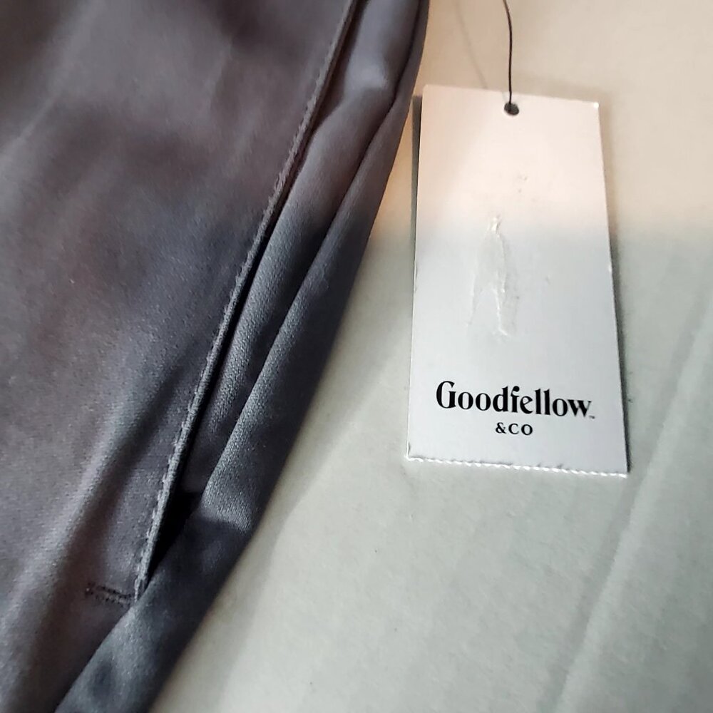 Good Fellow Pleated Trouser Mens Cotton Stretch Slim Tapered Leg Chinos W36 L32 - Picture 12 of 12
